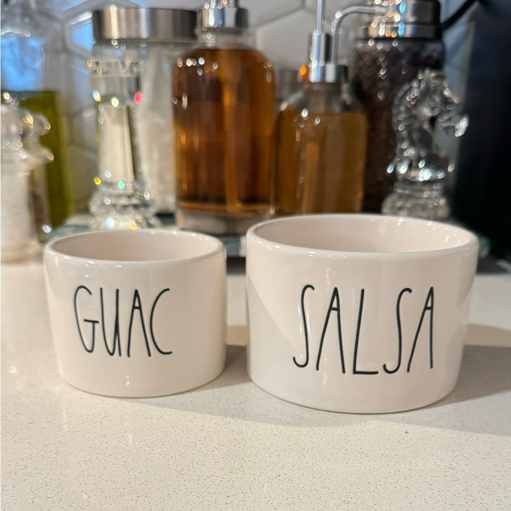 Rae Dunn Cream Guac and Salsa Bowls